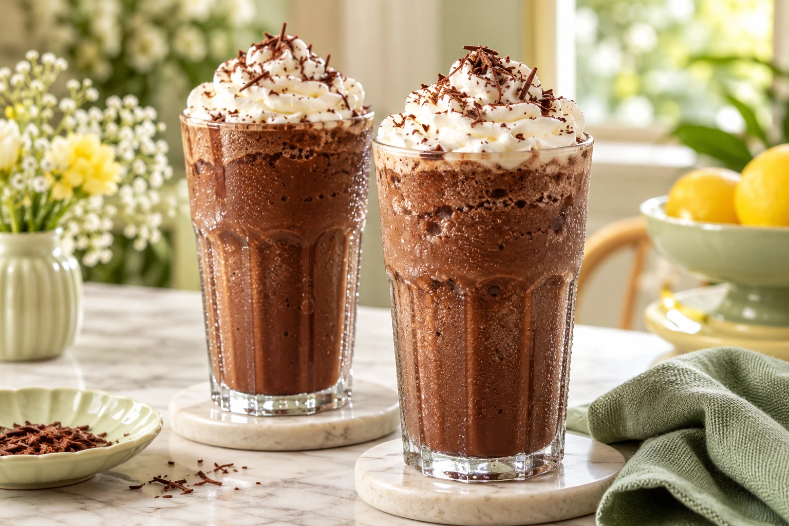 Frappé au chocolat maison : plat terminé