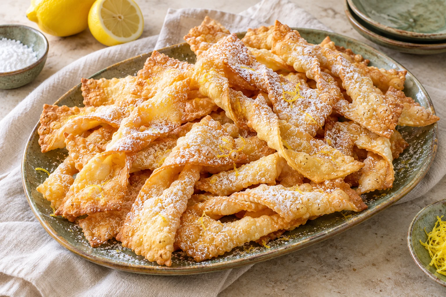 Frappes corses au citron : plat terminé