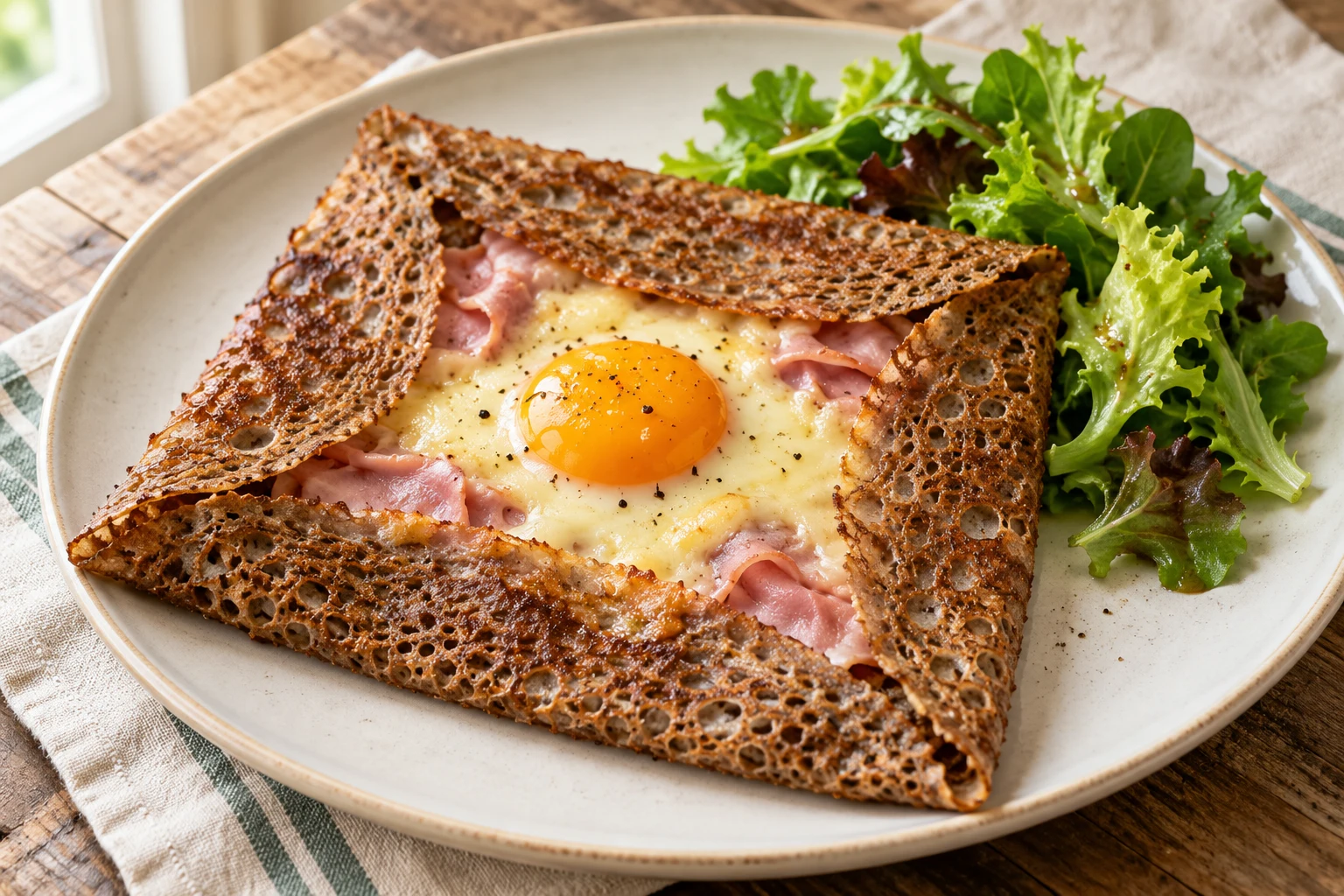 Galettes complètes au sarrasin : plat terminé