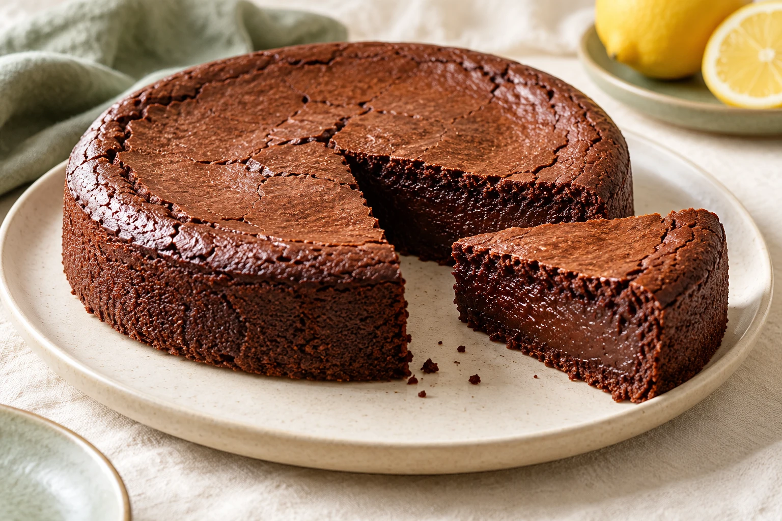Fondant au chocolat rapide : plat terminé