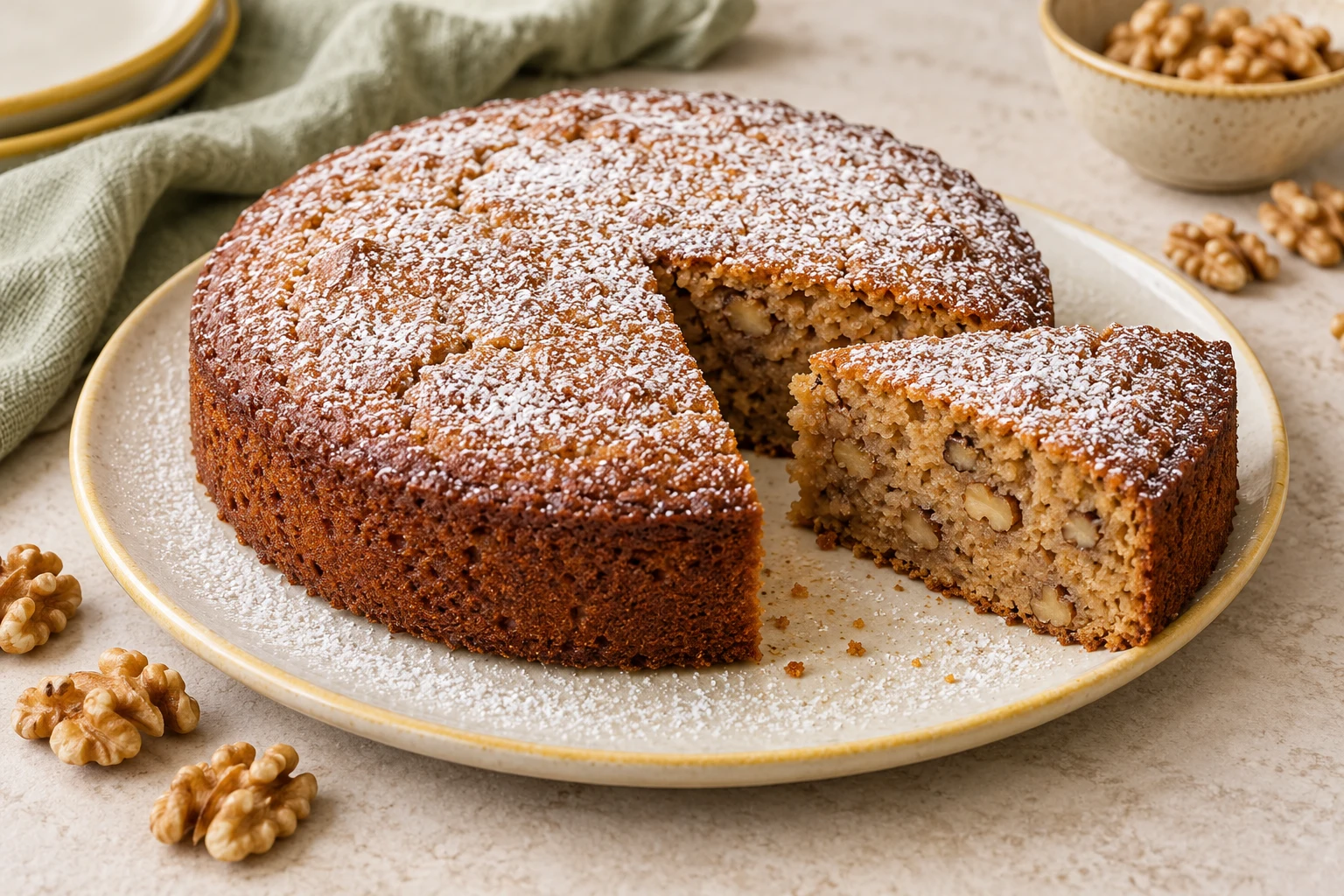 Fondant aux noix : plat terminé