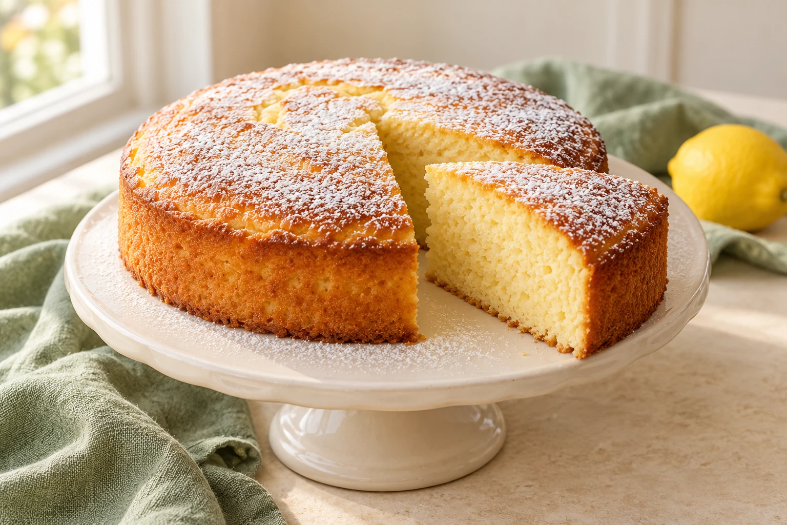Gâteau moelleux au mascarpone : plat terminé