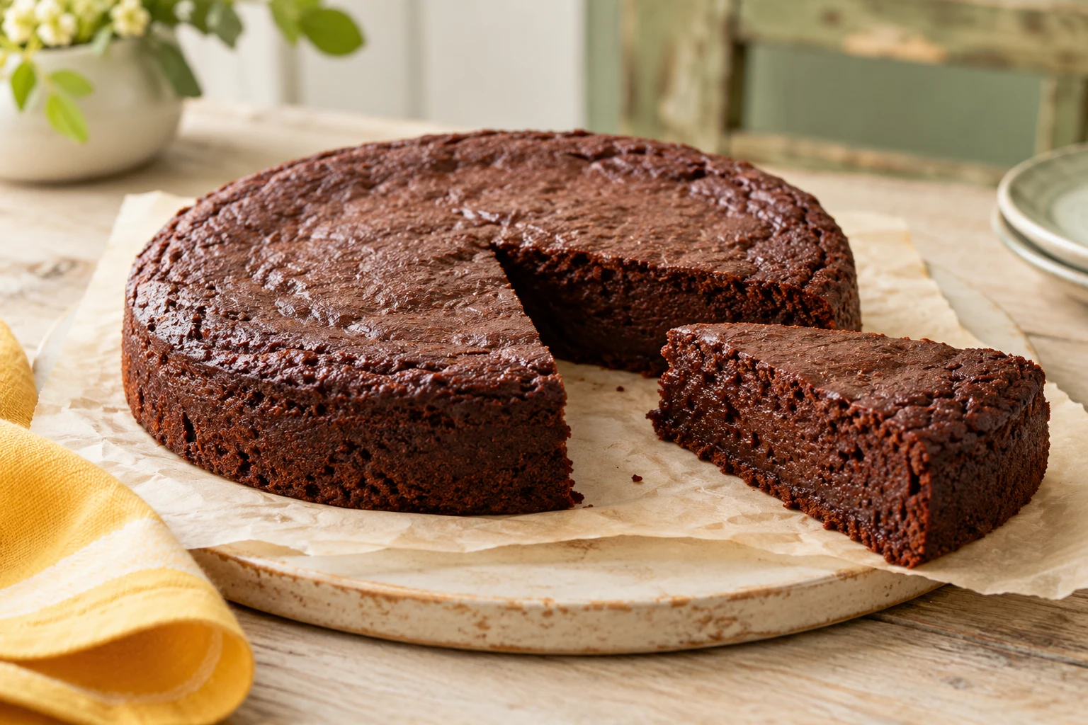 Gâteau banane-cacao à 3 ingrédients : plat terminé
