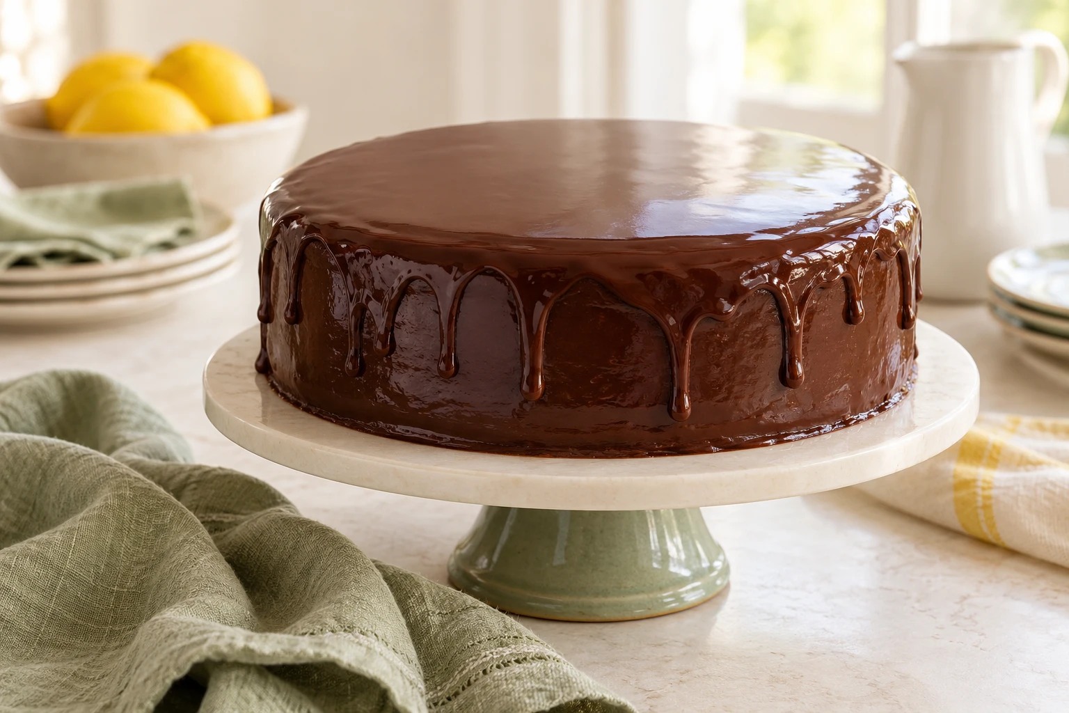 Glaçage au chocolat rapide : plat terminé