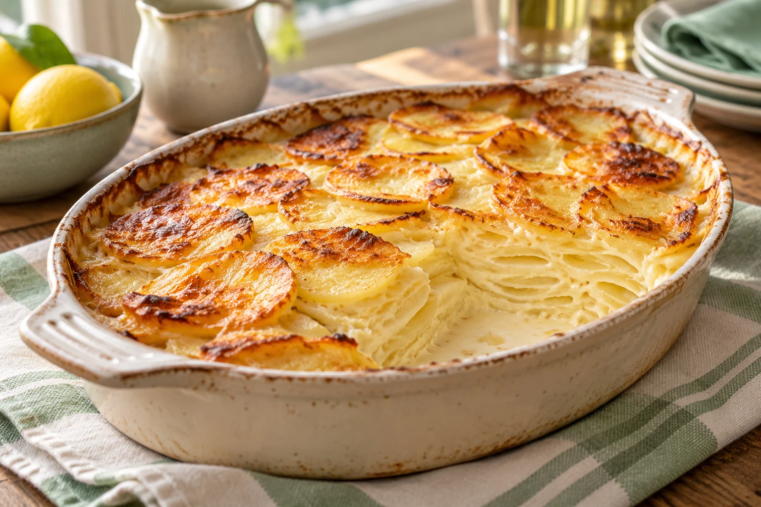 Gratin dauphinois crémeux : plat terminé