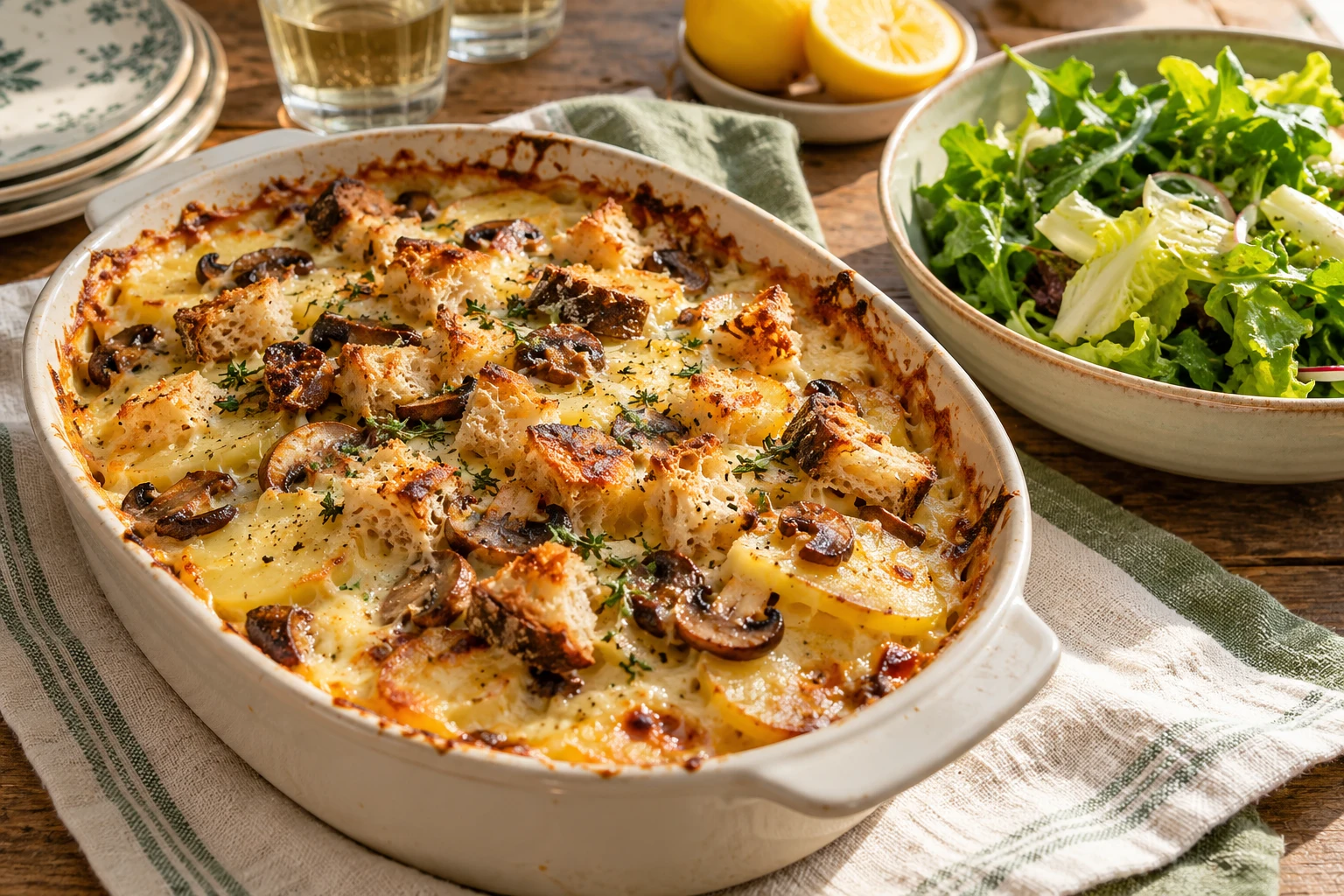 Gratin de restes de fondue : plat terminé