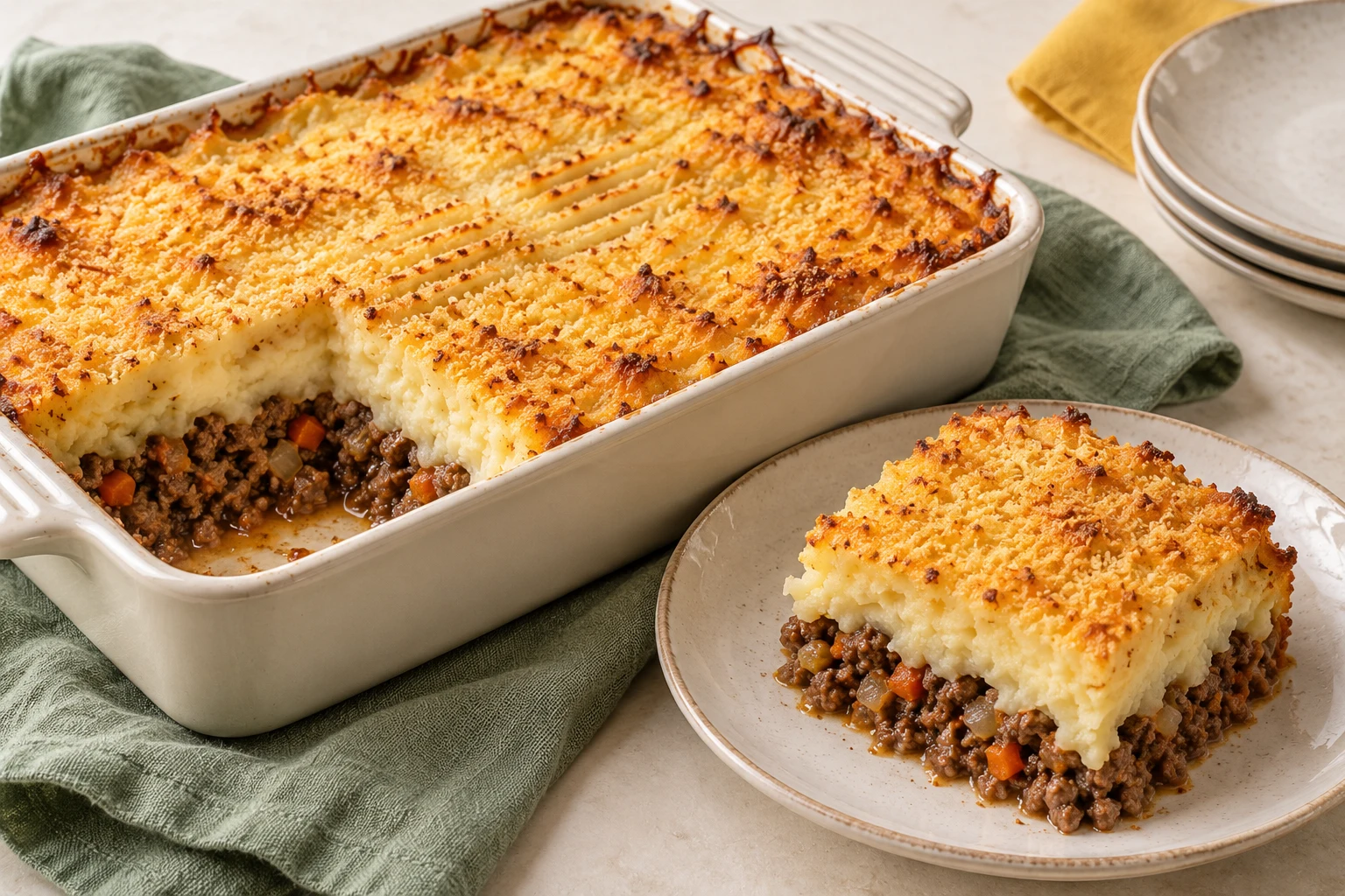 Hachis Parmentier moelleux : plat terminé