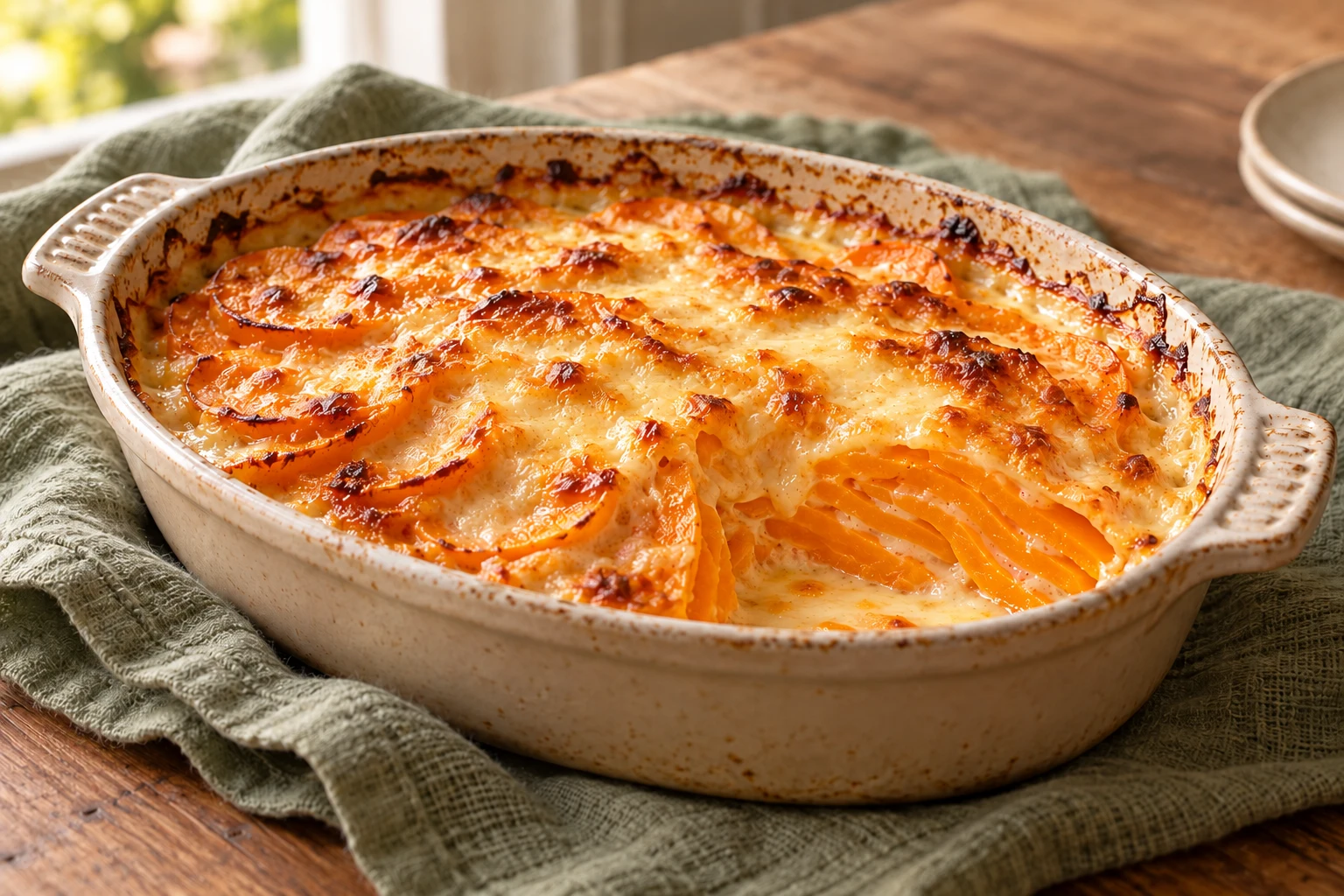 Gratin de potiron à trois ingrédients : plat terminé