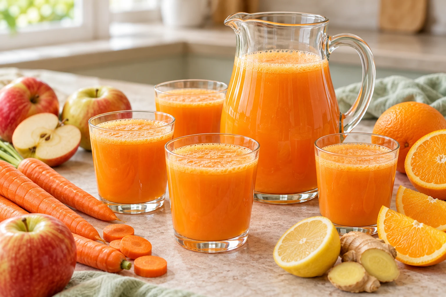 Jus pomme-orange-carotte : plat terminé