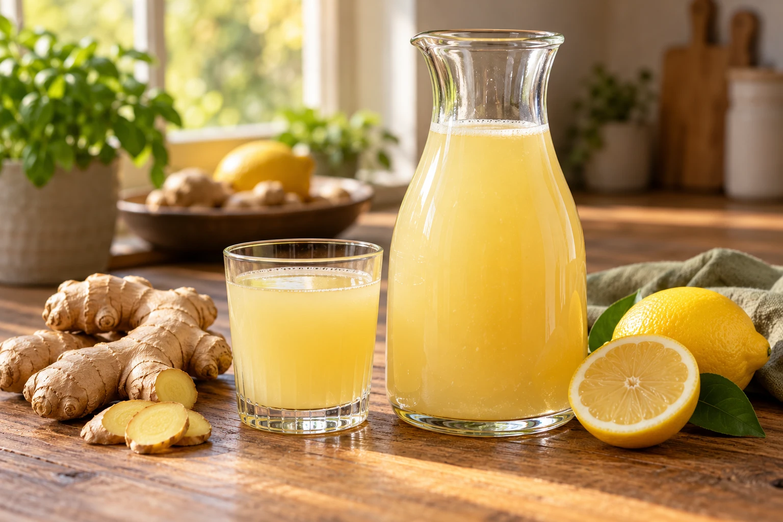 Jus de gingembre maison au citron : plat terminé