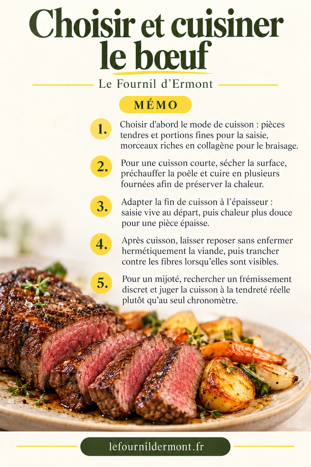 Fiche Pinterest : Choisir et cuisiner le bœuf