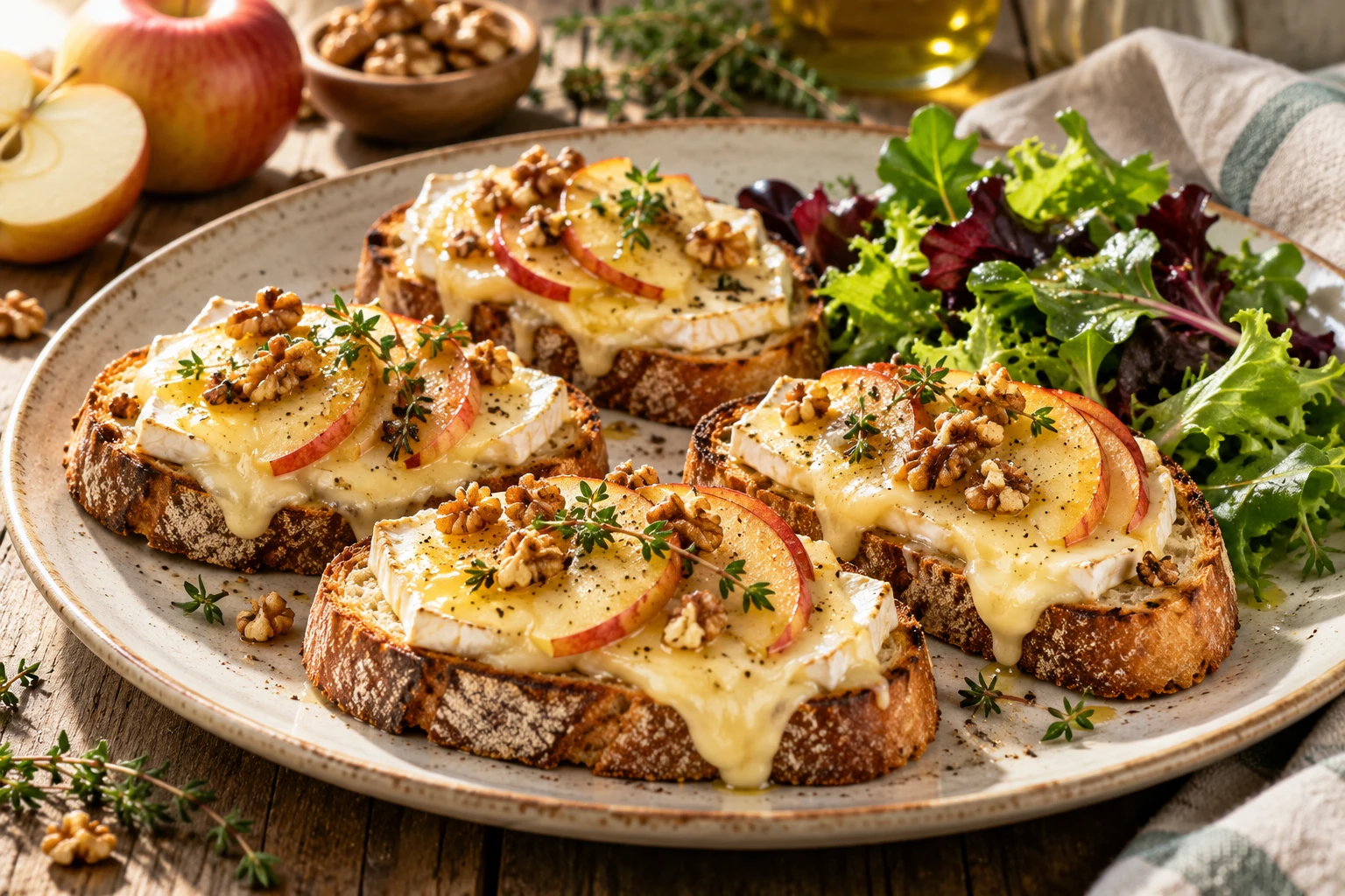 Tartines normandes express : plat terminé