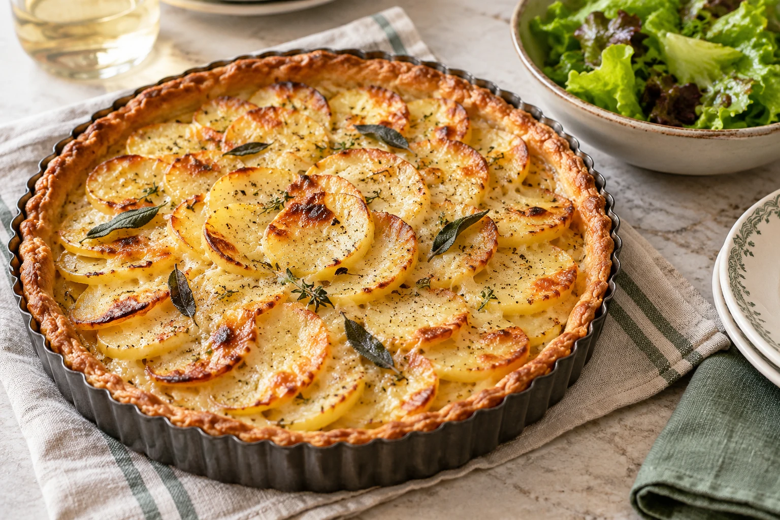 Tarte fondante aux pommes de terre : plat terminé