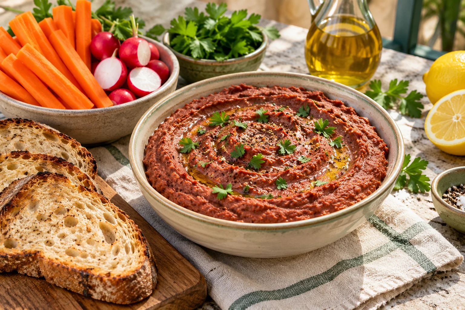 Tartinade salée de haricots rouges : plat terminé