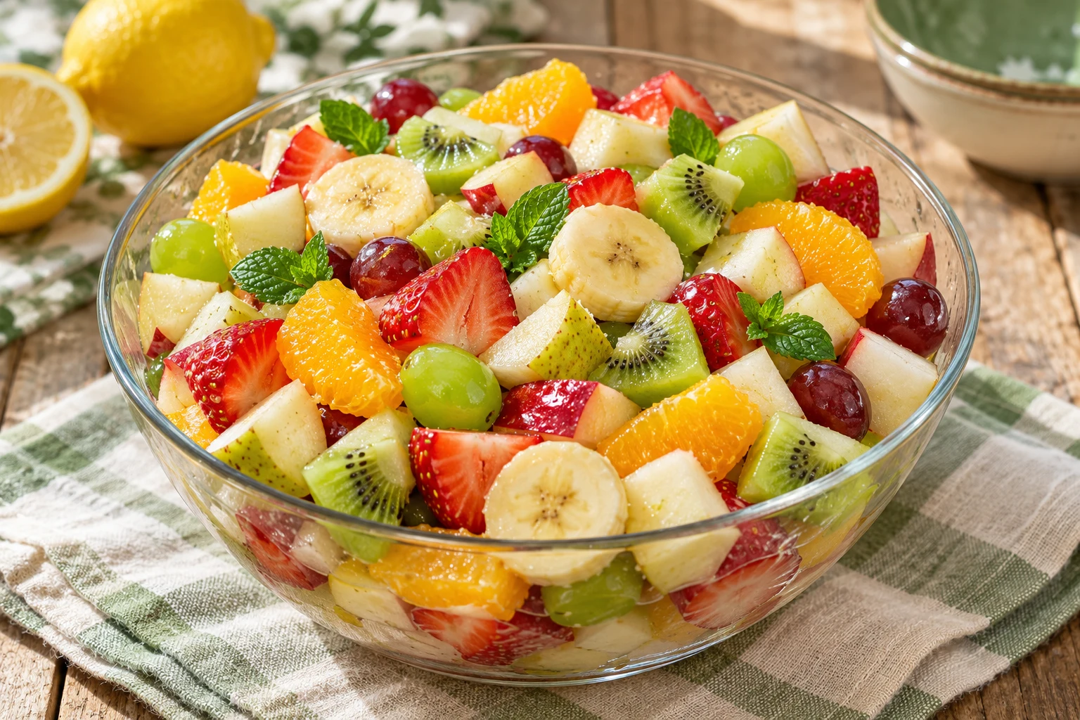 Salade de fruits au citron : plat terminé