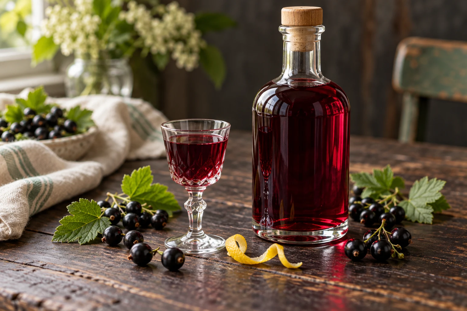 Liqueur de cassis maison : plat terminé