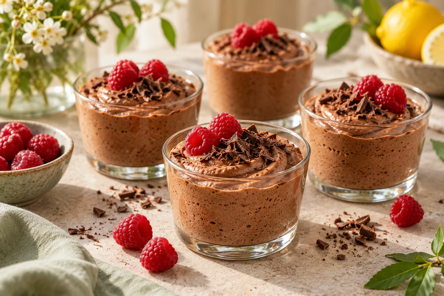 Mousse au chocolat au lait : plat terminé