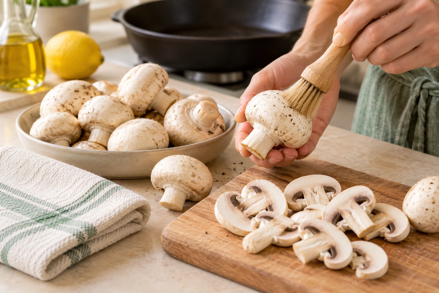 Nettoyer les champignons sans les détremper : illustration du sujet