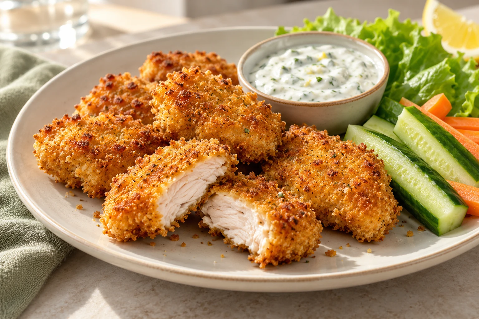 Nuggets de poulet : plat terminé