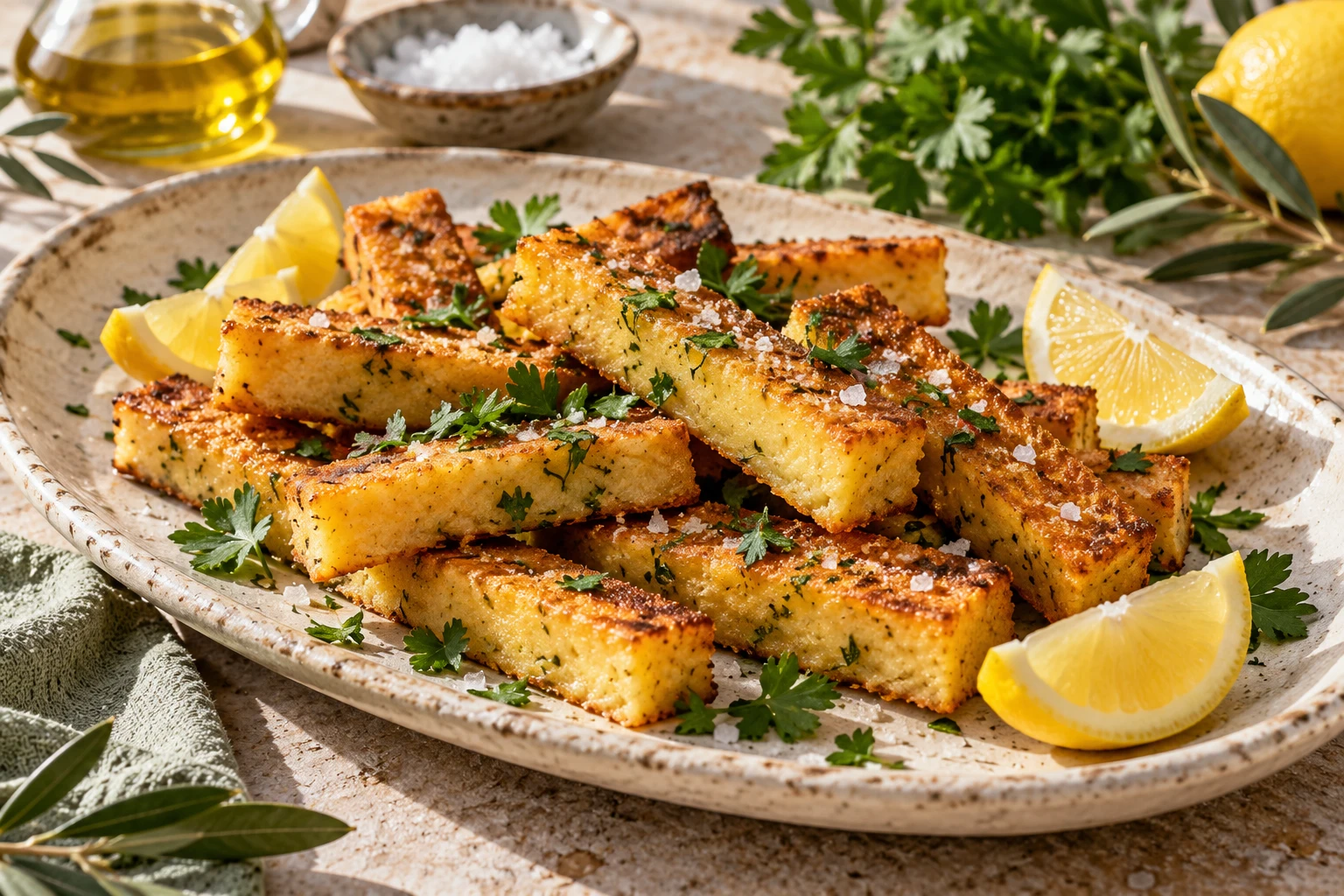 Panisse provençale maison : plat terminé