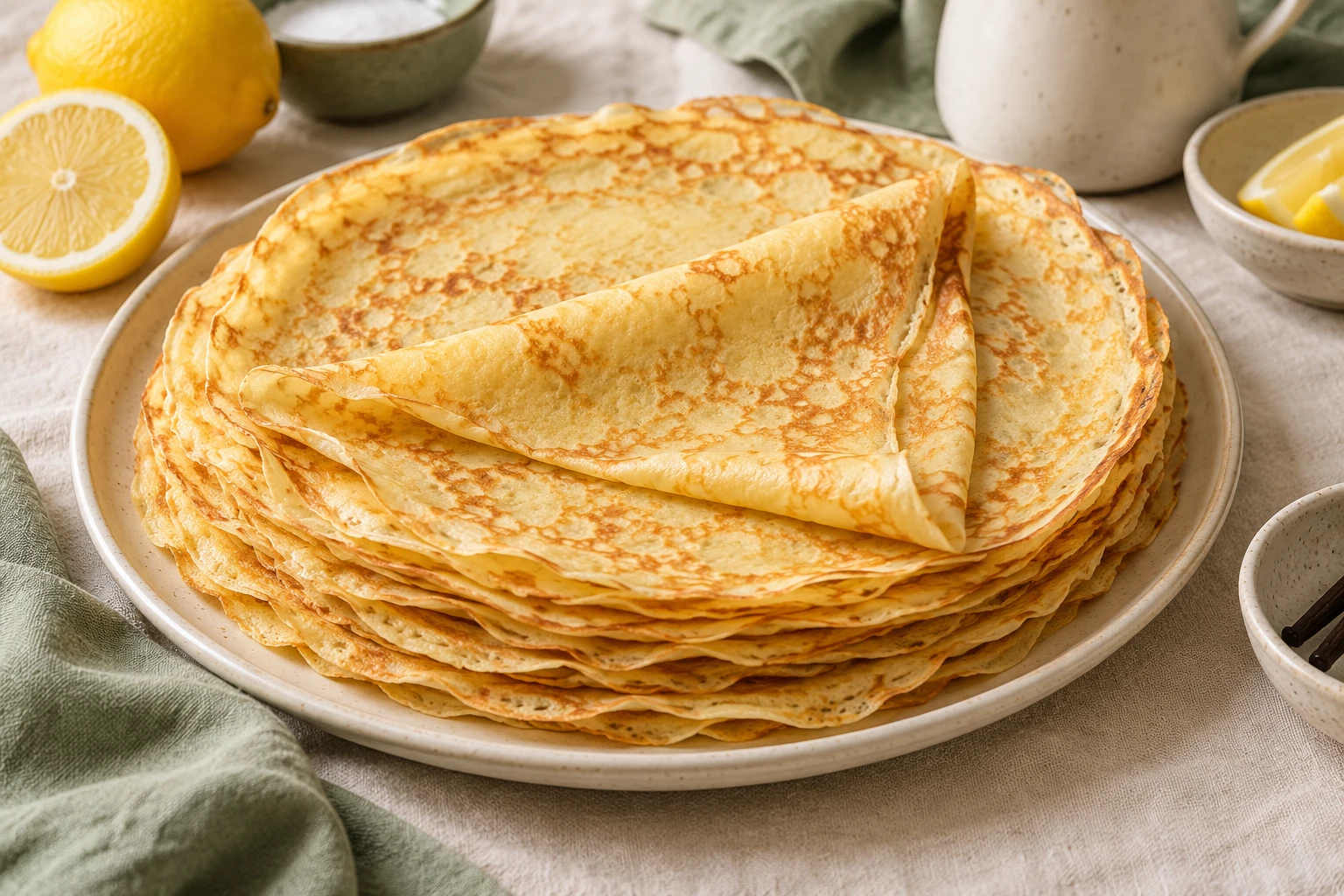 Pâte à crêpes au Thermomix : plat terminé
