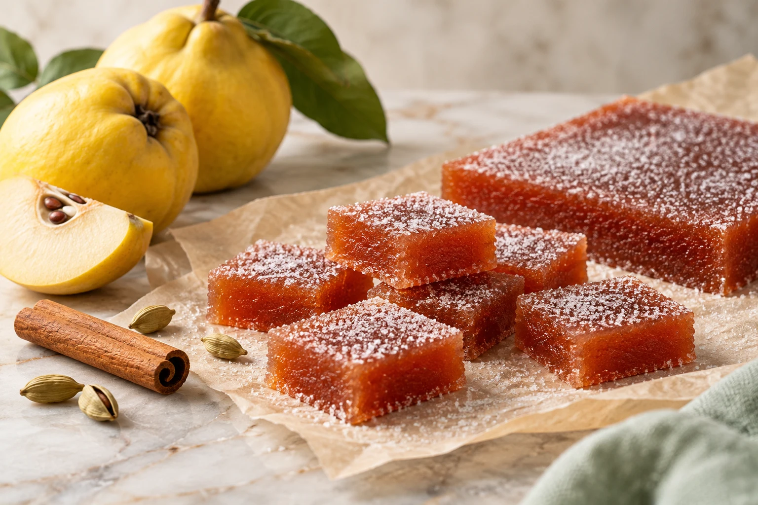 Pâte de coing épicée peu sucrée : plat terminé