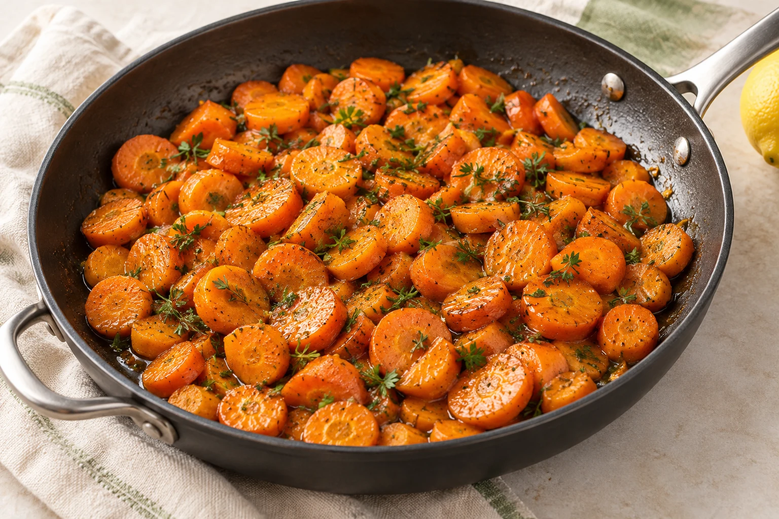 Poêlée de carottes fondantes : plat terminé