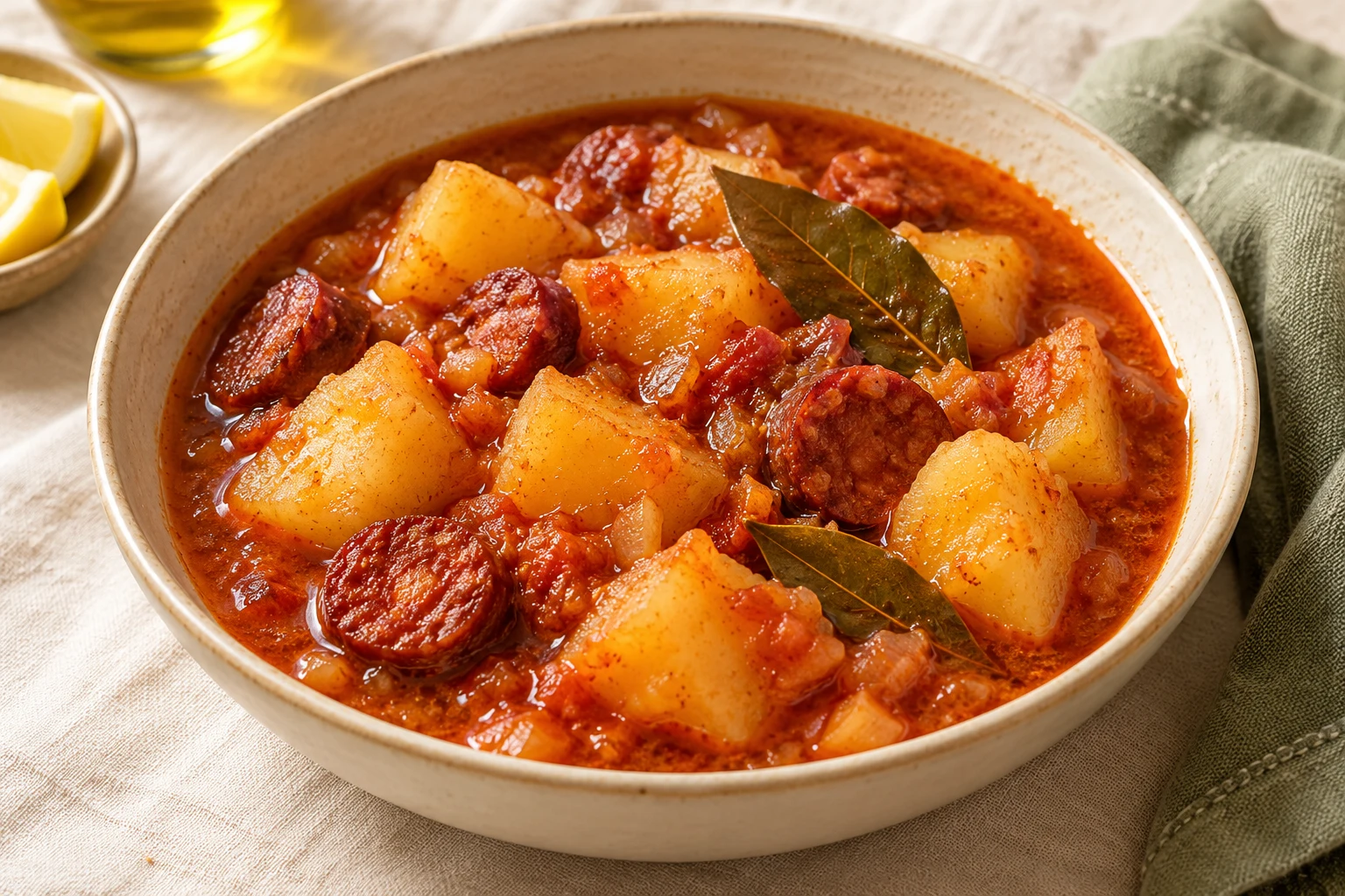 Pommes de terre riojana : plat terminé