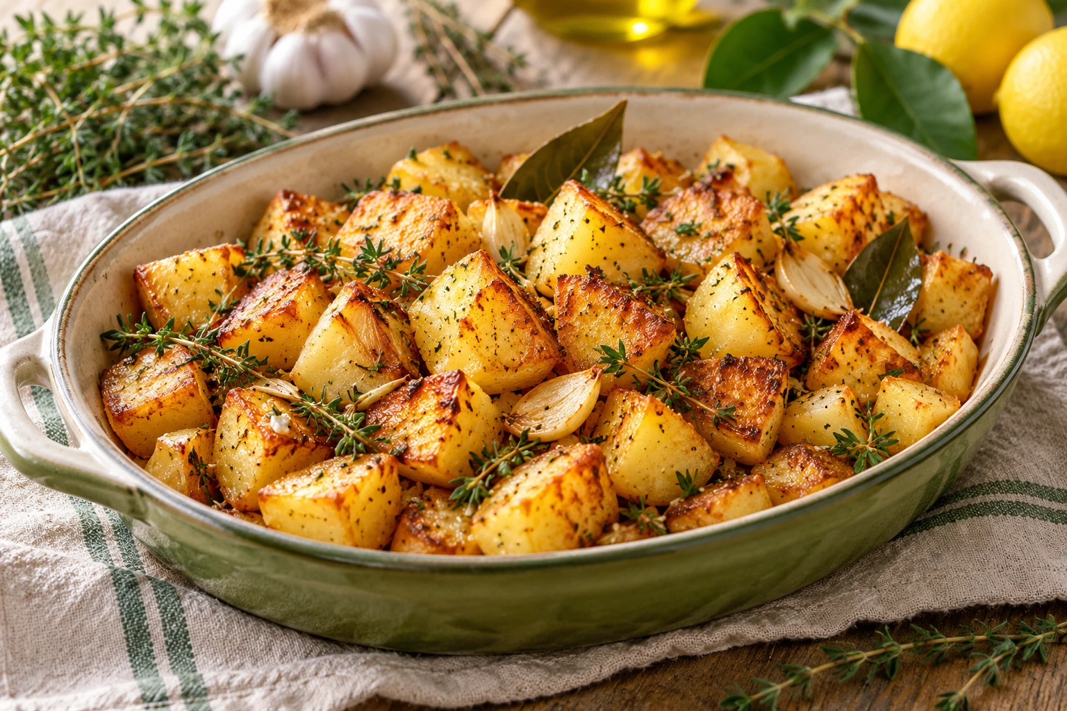 Pommes de terre sautées aux herbes : plat terminé