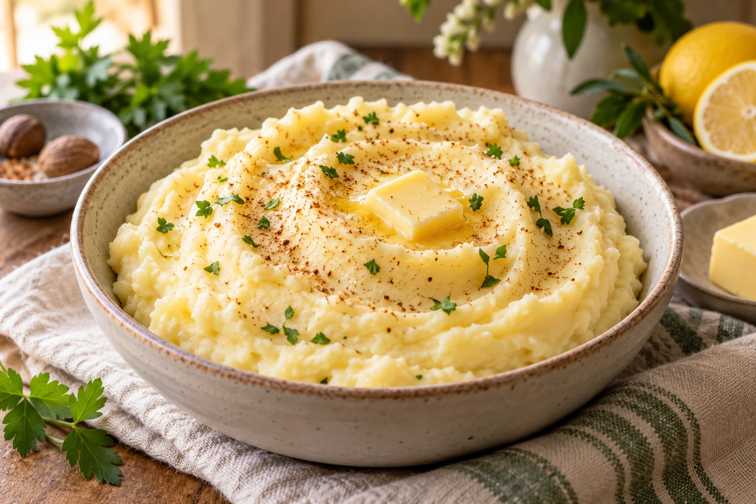 Purée de pommes de terre maison : plat terminé
