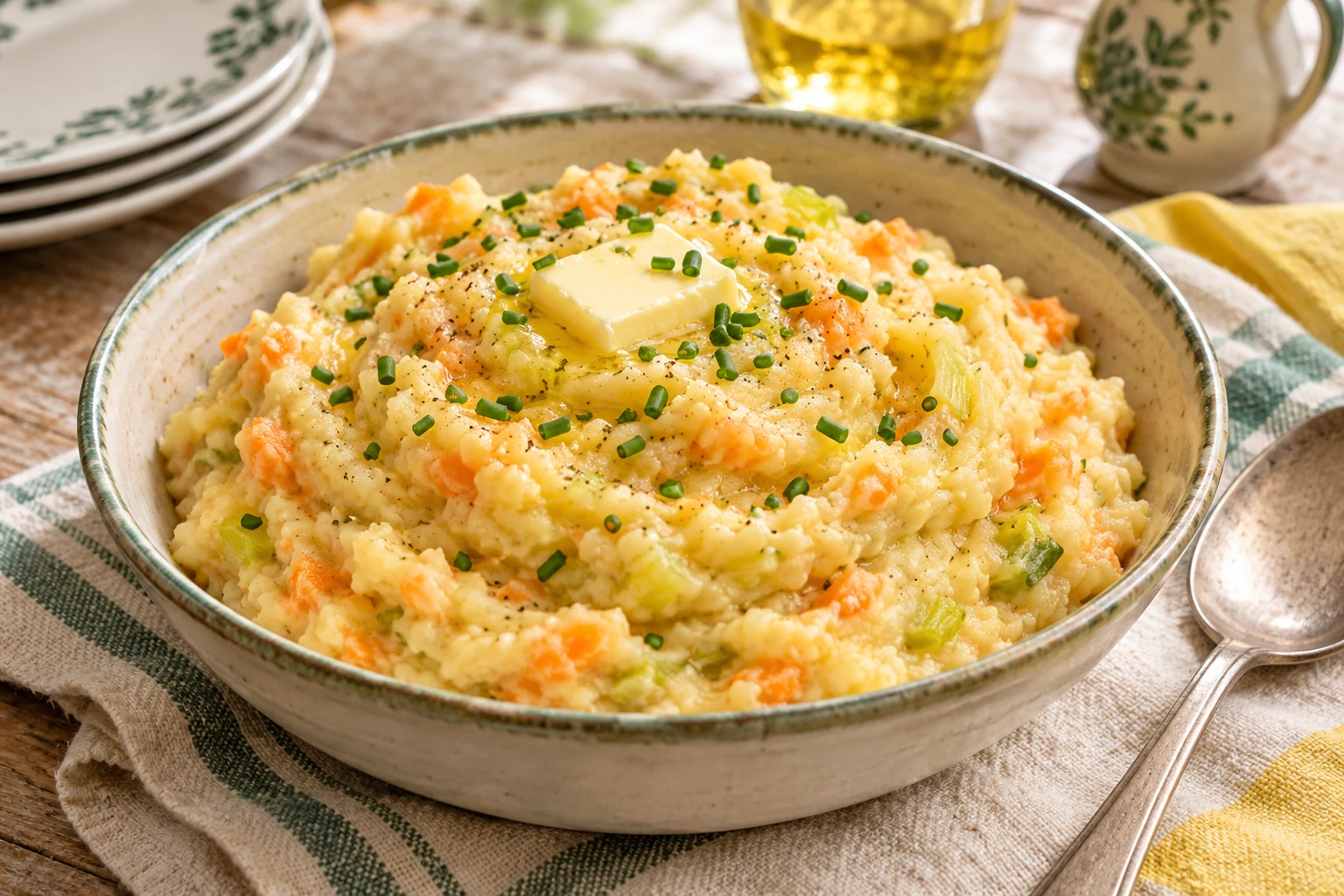 Purée aux cinq légumes : plat terminé