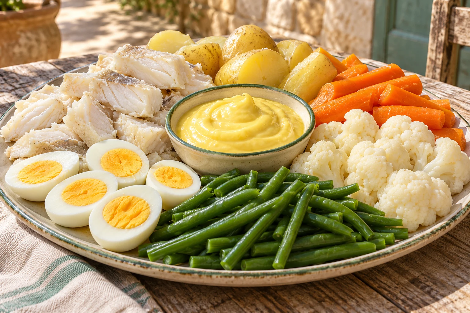 Grand aïoli provençal : plat terminé
