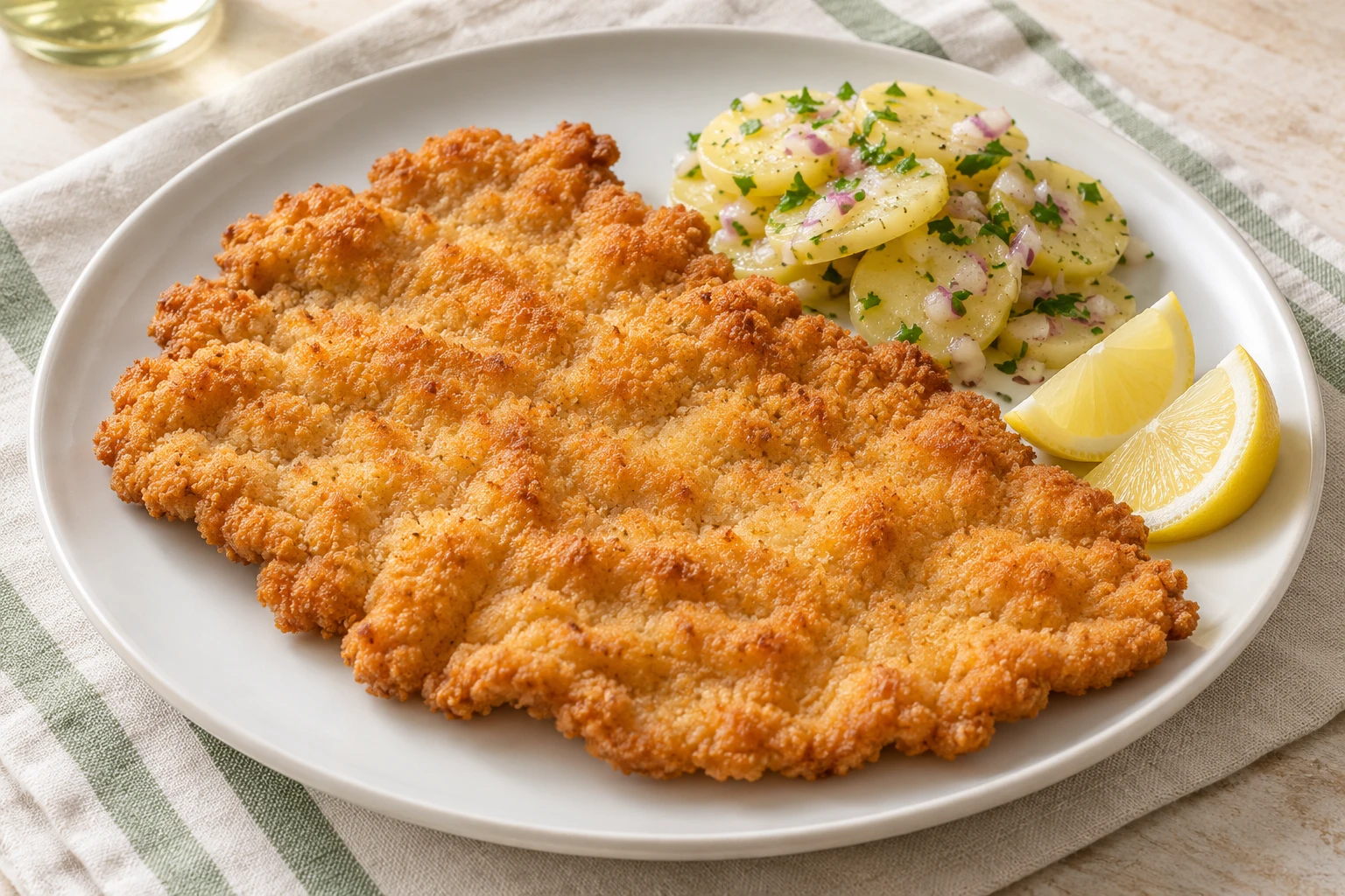 Wiener schnitzel de veau : plat terminé