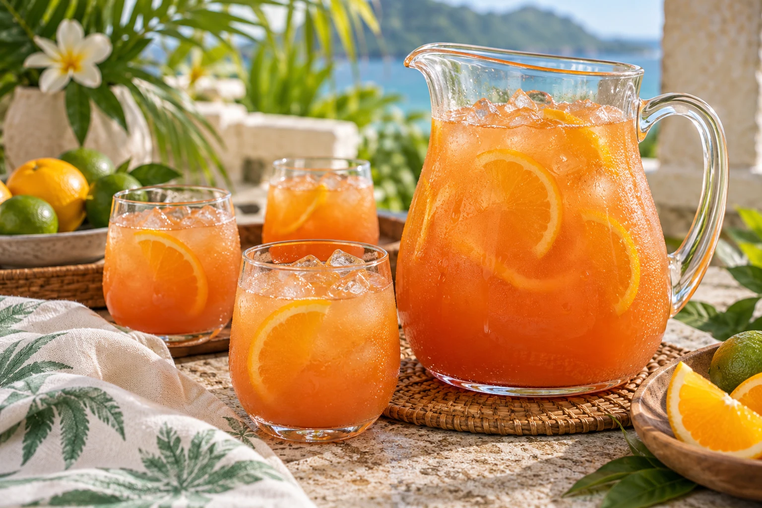 Planteur martiniquais aux jus tropicaux : plat terminé