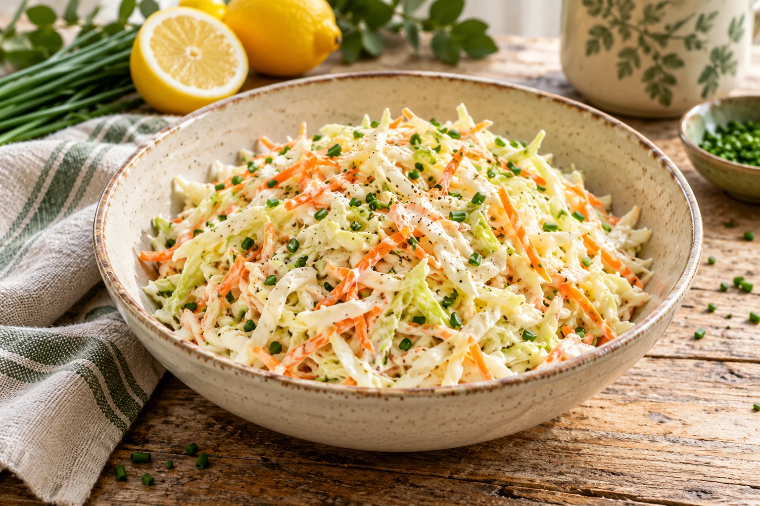 Coleslaw facile et croquant : plat terminé
