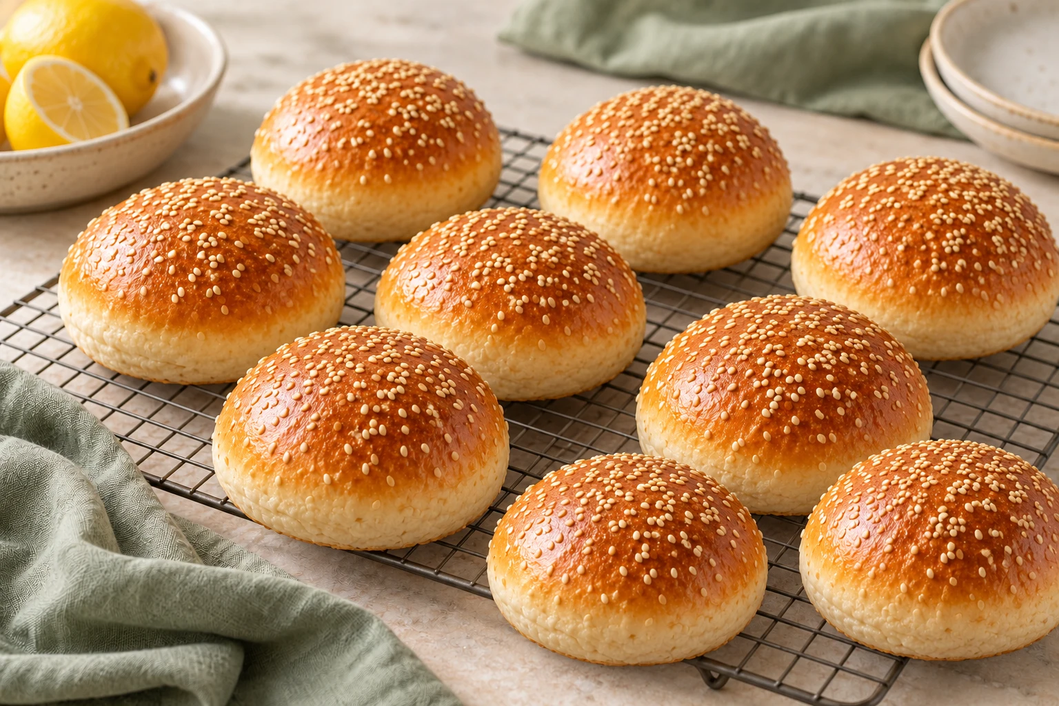 Buns maison moelleux : plat terminé