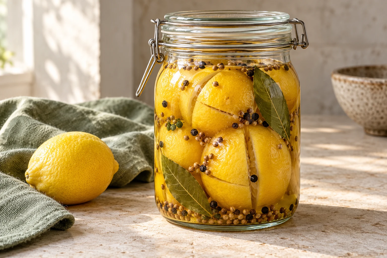 Citrons confits au sel : plat terminé
