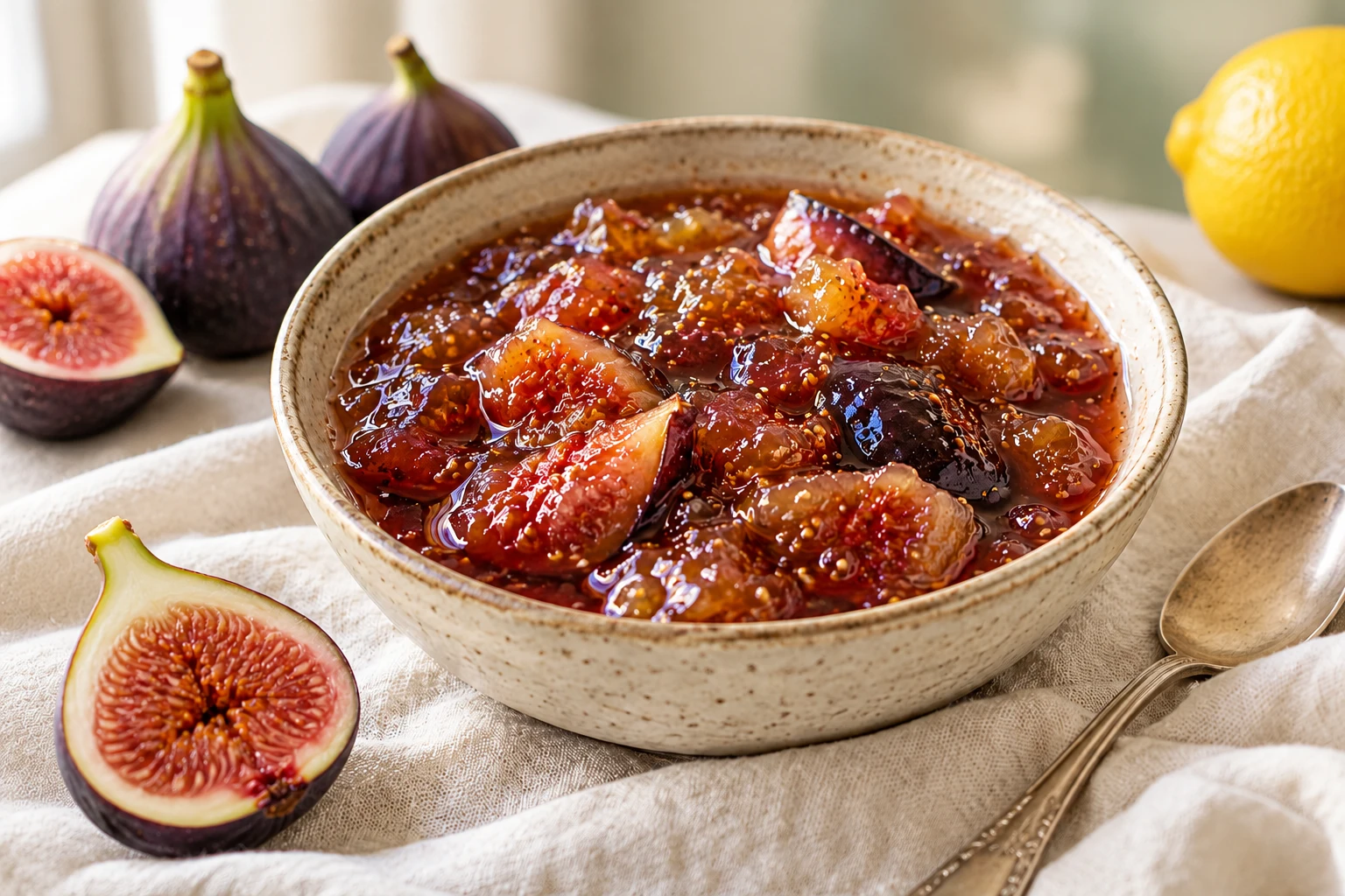 Compote de figues fraîches : plat terminé