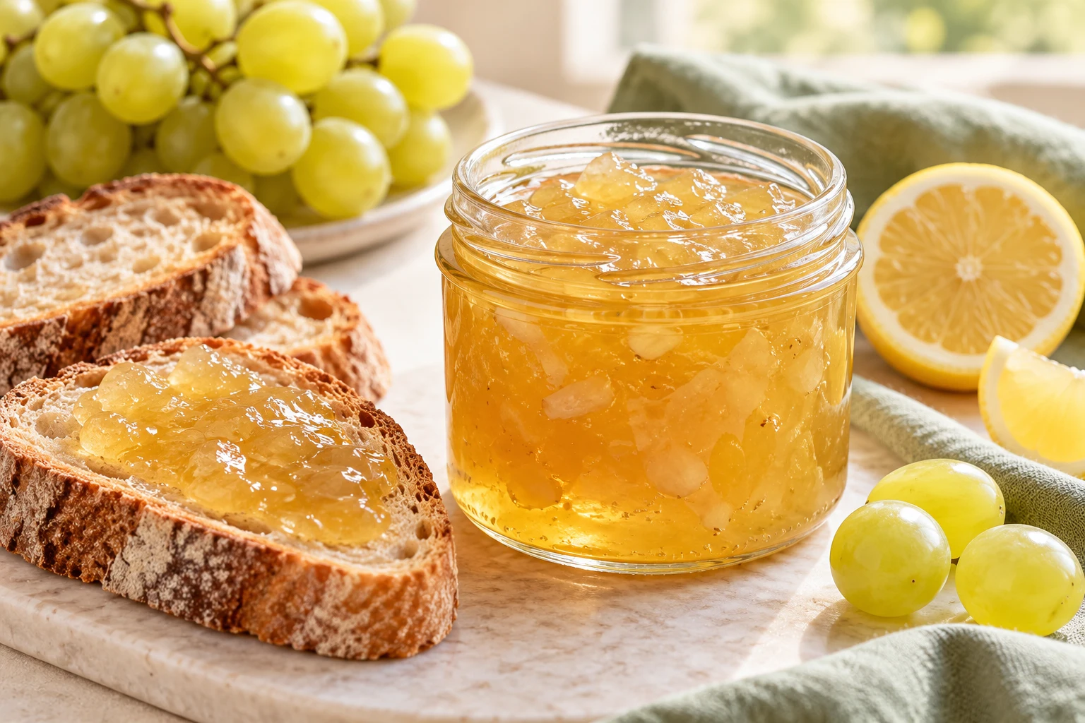 Confiture de raisins blancs : plat terminé