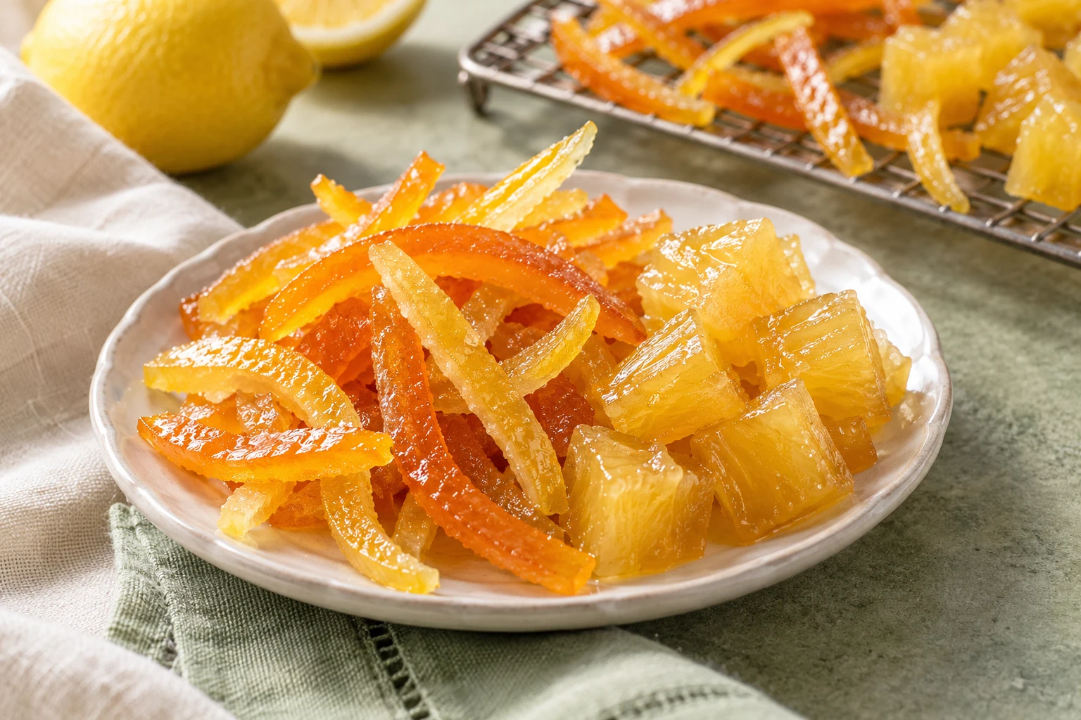 Fruits confits maison aux agrumes et à l’ananas : plat terminé