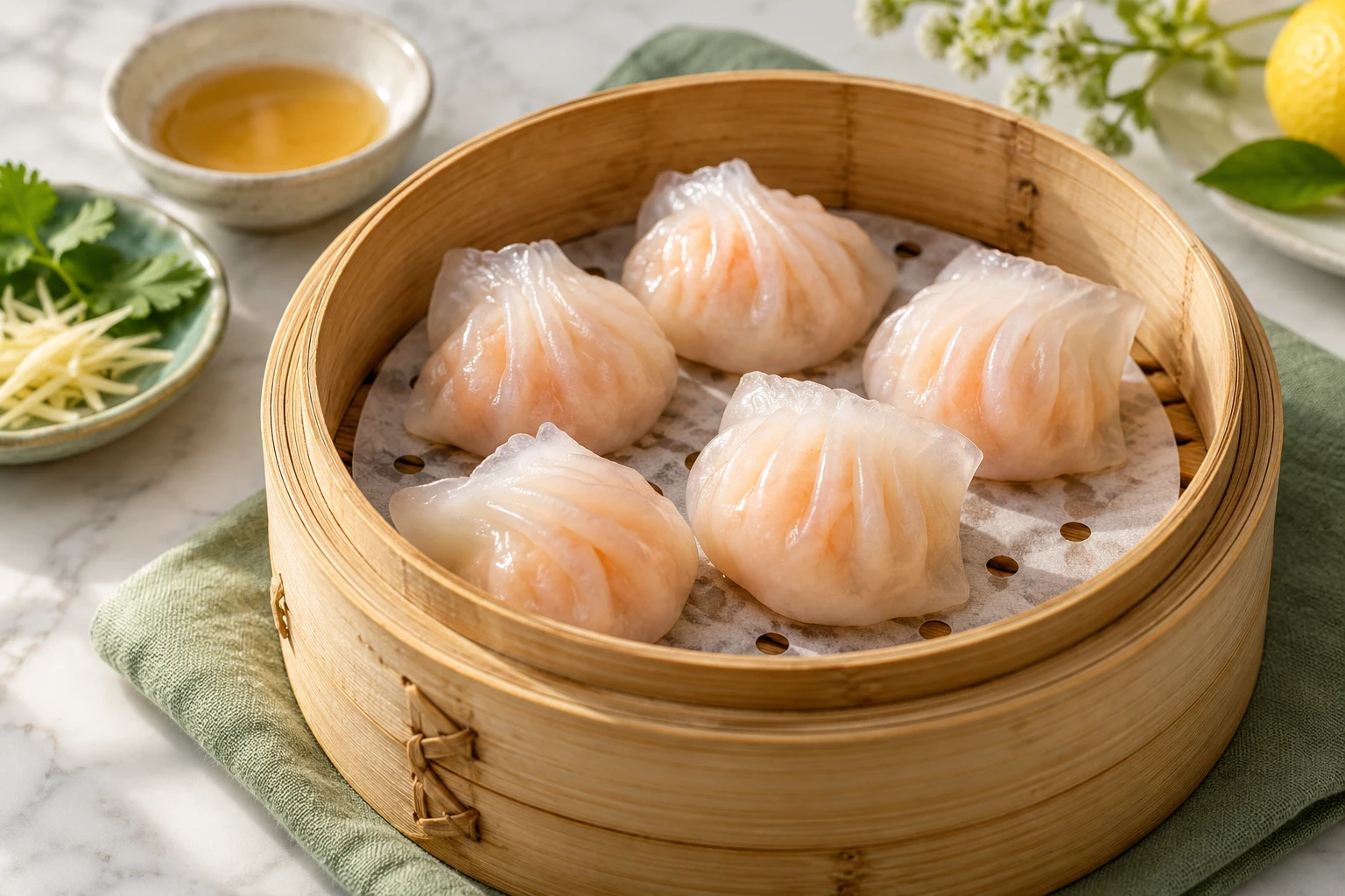 Ha kao aux crevettes : plat terminé