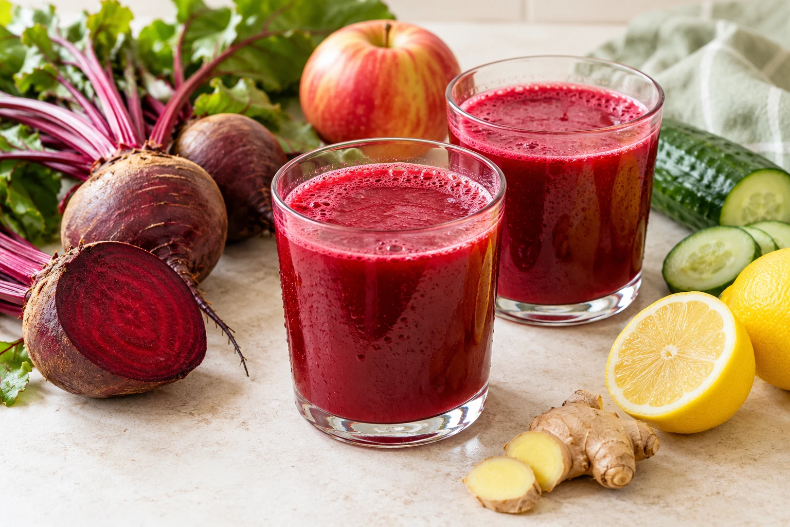 Jus de betterave maison : plat terminé