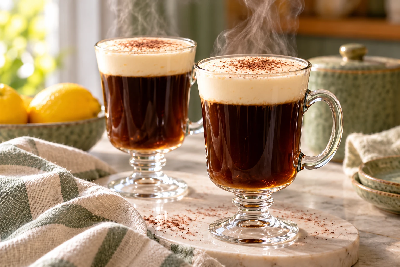 Irish Coffee chaud : plat terminé