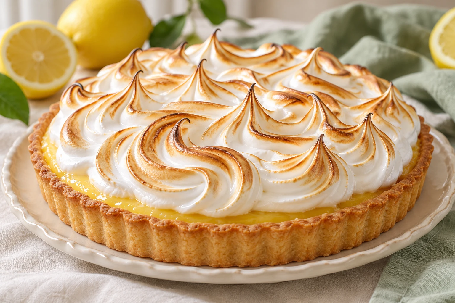 Meringue italienne au sirop : plat terminé