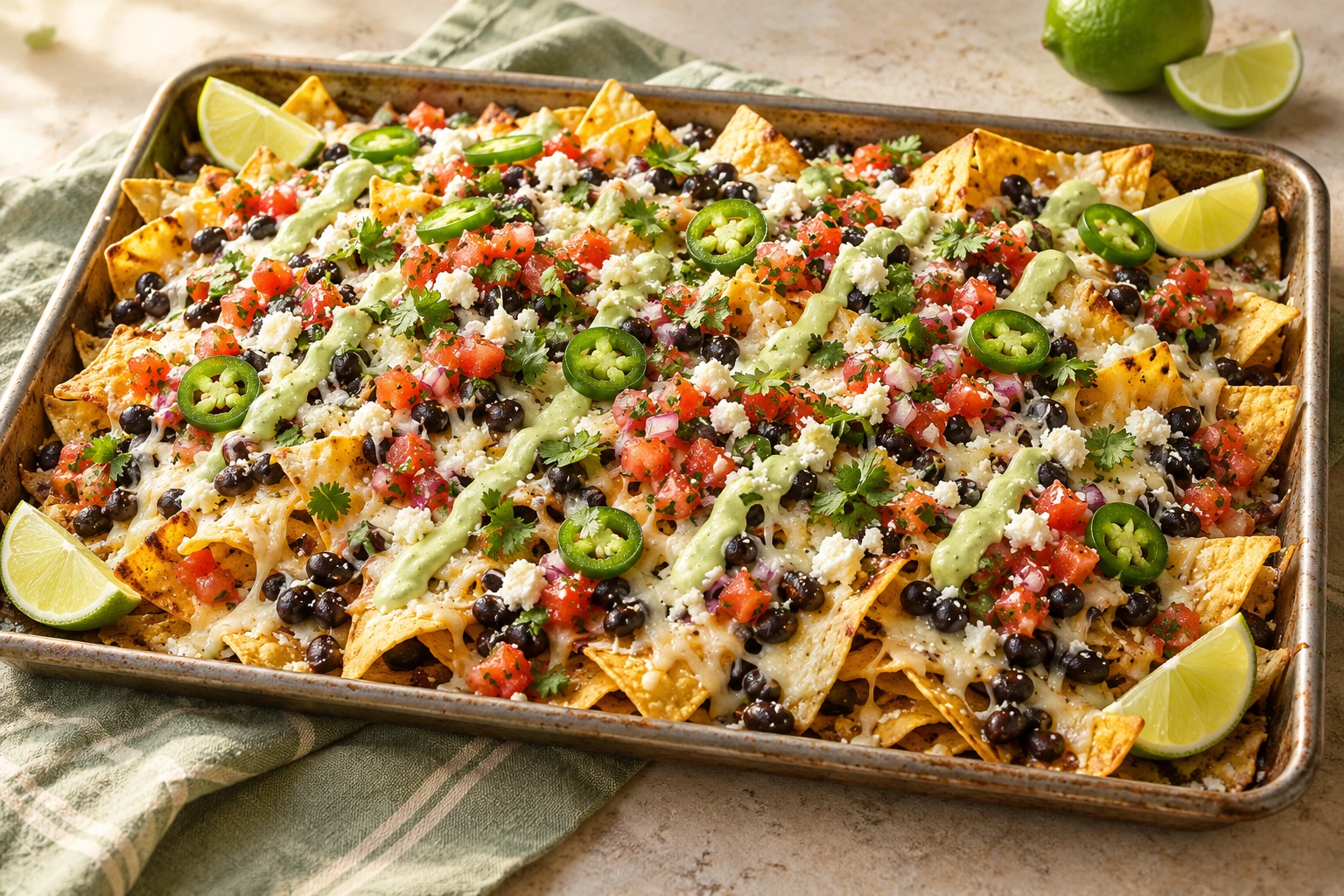 Nachos mexicains au four : plat terminé