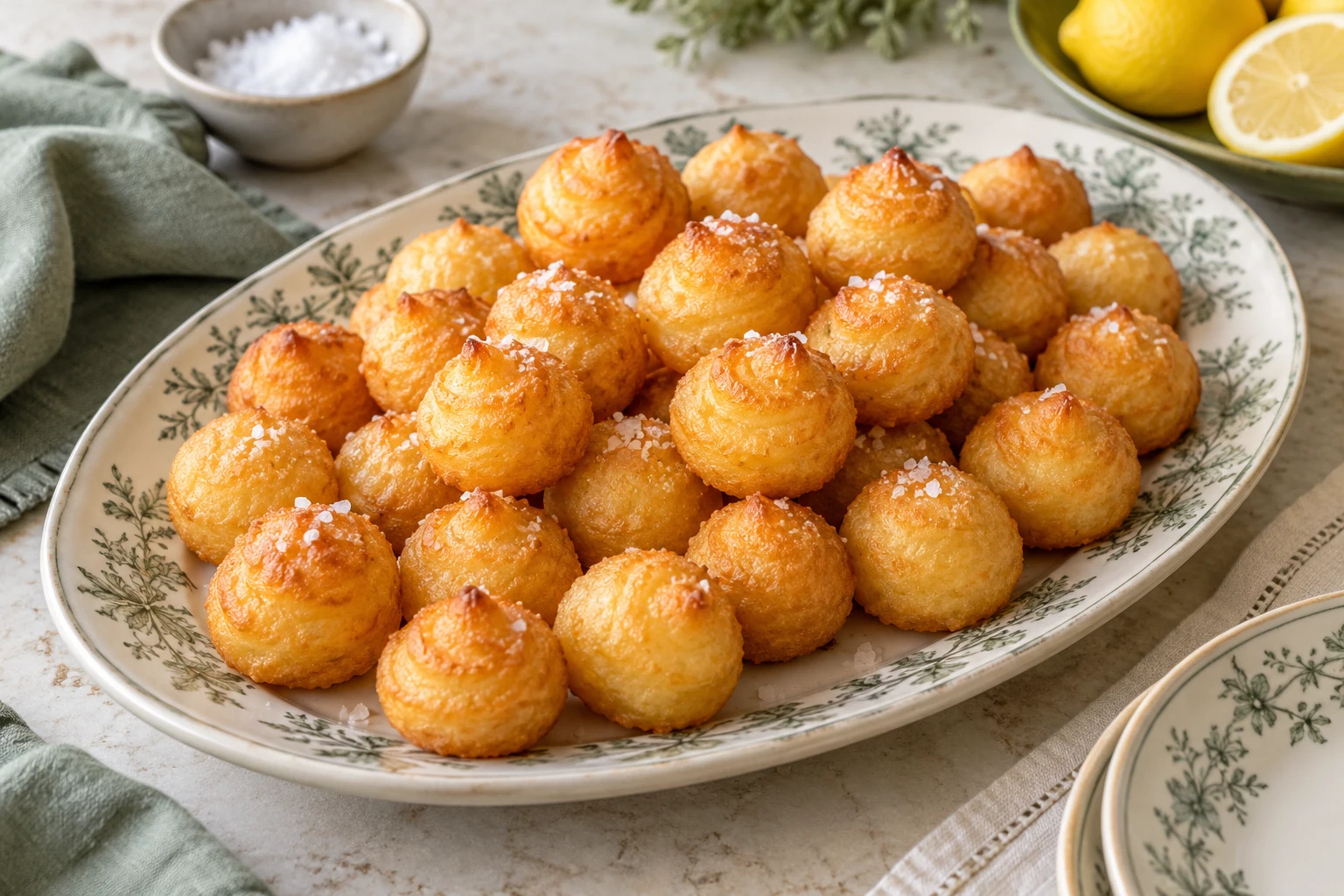 Pommes dauphines maison : plat terminé
