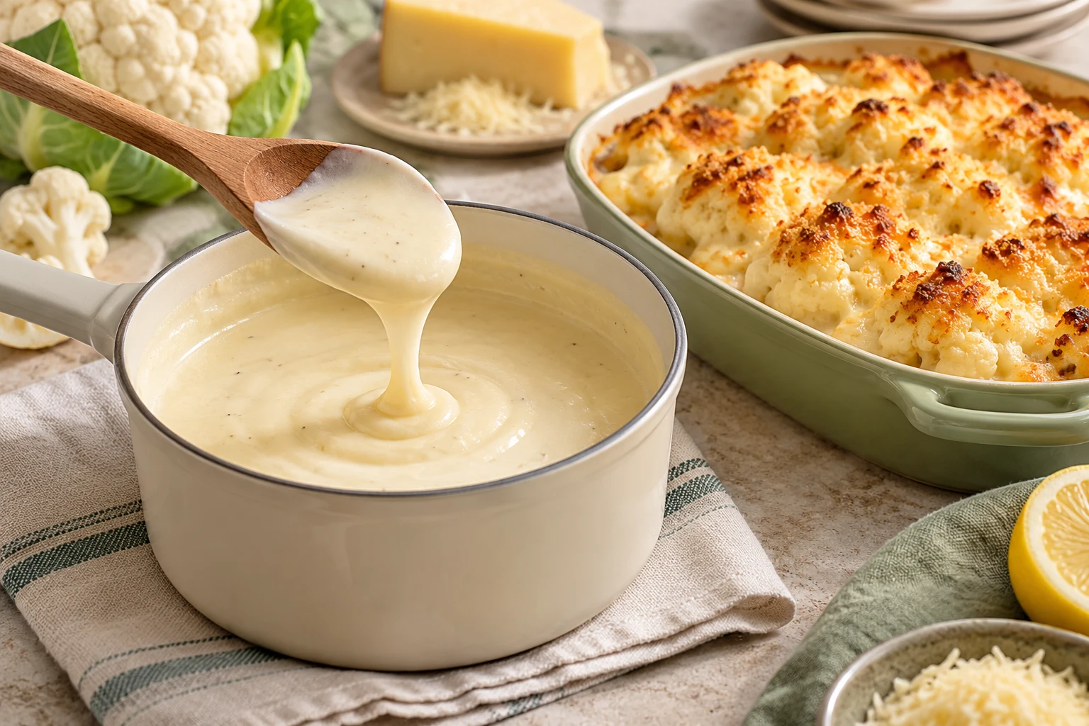 Sauce Mornay pour gratins : plat terminé