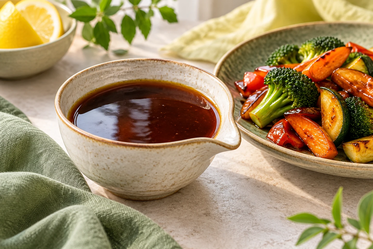 Sauce teriyaki maison : plat terminé