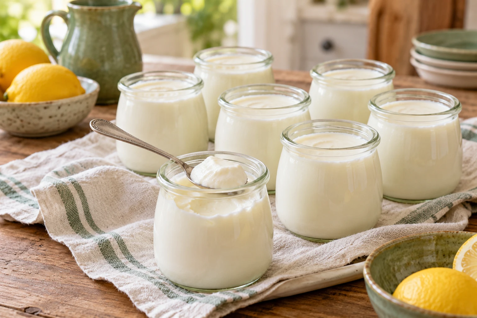 Yaourt maison au lait de chèvre : plat terminé