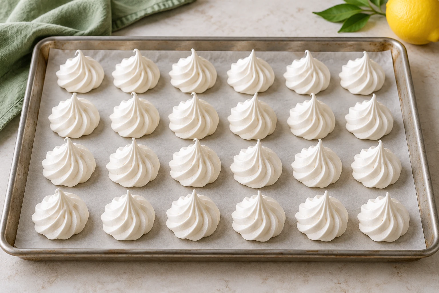 Meringues françaises pour débutants : plat terminé